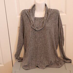 Ladies New Directions Studio Cowl Neck Light Gray Sweater Size Medium